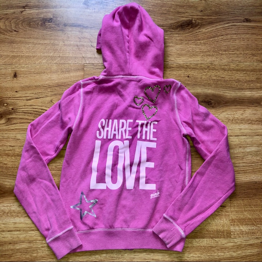 PINK Zip Up Sweatshirt S - Picture 1 of 4